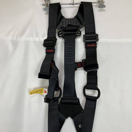 ЗЗ TAJIMA タジマ 蛇腹ダブルランヤード 安全帯 墜落防止用器具 Lサイズ 肩パッド付 AZAL-BK ブラック