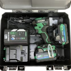 ЗЗ HiKOKI ハイコーキ 36v インパクトドライバ バッテリーx2 充電器 ケース付 WH36DD グリーン Aランク