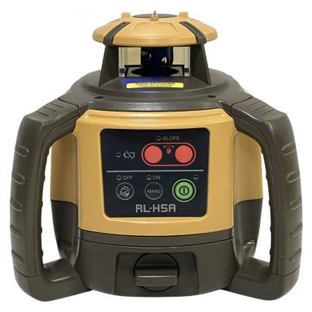 ЗЗ TOPCON 単一電池×4 ローティングレーザー 受光器×2 ケース付 ※校正歴不明 RL-H5A イエロー