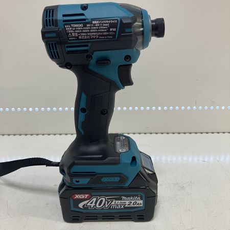 ЗЗ MAKITA マキタ (2) 40v インパクトドライバ バッテリーx2 充電器 ケース付 TD003GRAX ブルー