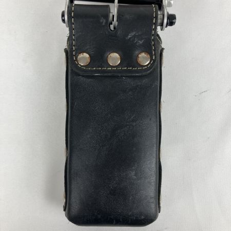 ЗЗ KNICKS 総ヌメ革鳶レベルホルダー KBS-100LDX KR-DXT ALU-3 ブラック×レッド×マットシルバー