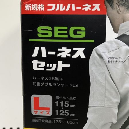 ЗЗ TAJIMA タジマ フルハーネスGS+蛇腹ダブルランヤード Lサイズ タバコ臭あり A1GSLJR-WL2BK ブラック