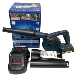 ЗЗ BOSCH ボッシュ 18V ブロワ 充電器 バッテリー×1 ノズル 外箱付 GBL18V-120 ネイビー Aランク