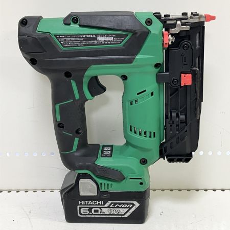 ЗЗ HiKOKI ハイコーキ 35mm 18V 電動ピン釘打ち機 バッテリー×1 取説 ケース付 NP18DSAL グリーン