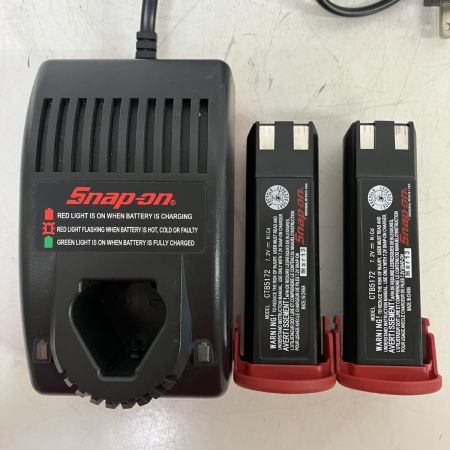 ЗЗ Snap-on スナップオン 7.2v インパクトドライバ バッテリーx2 充電器 ケース付 CTSJ561CL レッド×ブラック