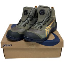 ЗЗ asics アシックス 27.0cm 安全靴 JSAA規格 外箱付 WINJOB CP604 G-TX BOA オリーブ Sランク