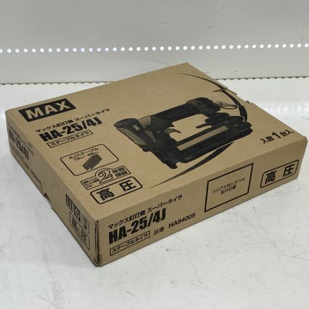 ЗЗ MAX マックス 25mm 高圧 エアタッカ 取説 外箱付 HA-25/4J ブラック×レッド