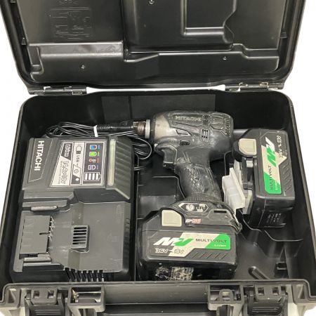 ЗЗ HITACHI 日立 36V インパクトドライバ 充電器 バッテリー×2 ケース付 WH36DA ブラック