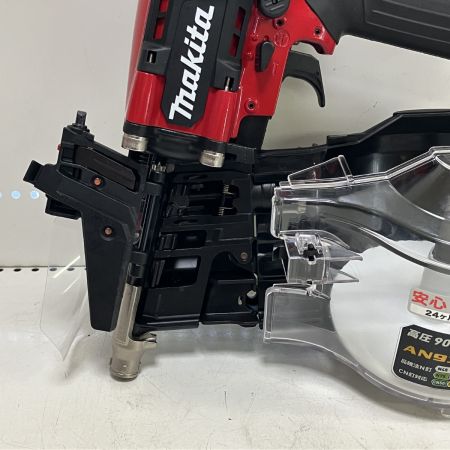 ЗЗ MAKITA マキタ 90mm 高圧 エア釘打ち機 取説 ケ－ス付 AN936H レッド