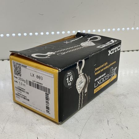 ЗЗ KITO キトー 0.25t レバーブロック 取説 外箱付 LX003 シルバー