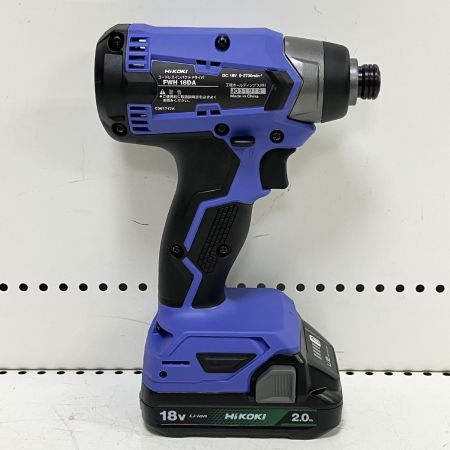 ЗЗ HiKOKI ハイコーキ 18V インパクトドライバ バッテリー×2 充電器 ケース付 FWH18DA 2BG パープル