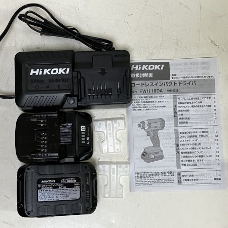 ЗЗ HiKOKI ハイコーキ 18V インパクトドライバ バッテリー×2 充電器 ケース付 FWH18DA 2BG パープル