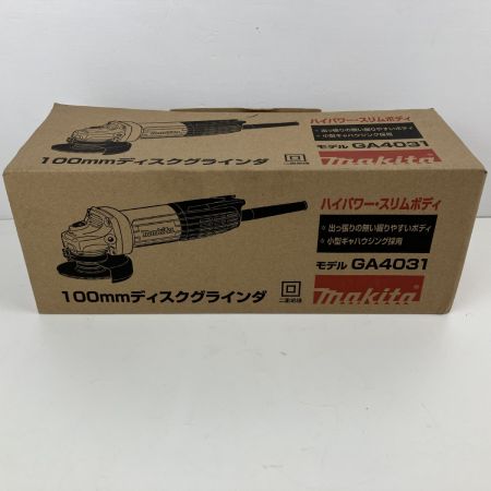 ЗЗ MAKITA マキタ 100V 100mm ディスクグラインダー 砥石 レンチ 外箱付 GA4031 ブルー