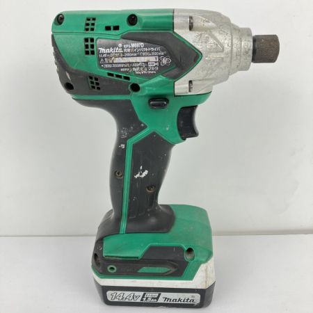 ЗЗ MAKITA マキタ 14.4V 充電式インパクトドライバ 充電器 バッテリー×2 ケース付 M697D グリーン