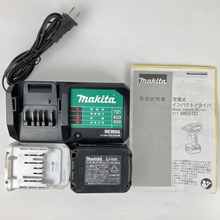 ЗЗ MAKITA マキタ 14.4V 充電式インパクトドライバ 充電器 バッテリー×2 ケース付 M697D グリーン