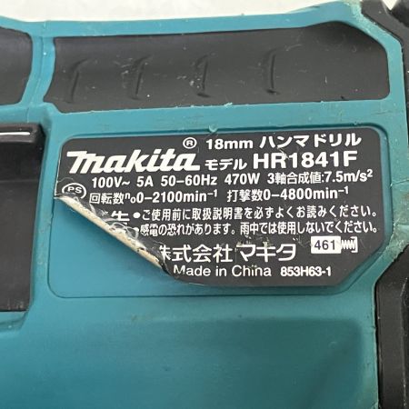 ЗЗ MAKITA マキタ 18ｍｍ 100V ハンマドリル 取説 ケース付 HR1841F ブルー