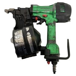 ЗЗ HITACHI 日立 65mm 高圧 エア釘打ち機 ケース付 NV65HR グリーン Cランク