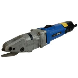 ♭♭ SANWA 100v 横葺カッタ 替刃 取説付 SLH-1600 ブルー Cランク