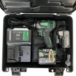 ЗЗ HiKOKI ハイコーキ 14.4v インパクトドライバ バッテリーx2 充電器 ケース付 WH14DDL2 グリーン Cランク