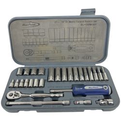 ЗЗ Blue Point 差込角1/4(6.35ｍｍ) メトリック 汎用サービスセット 27個セット BLPGSSM1427 シルバー Bランク