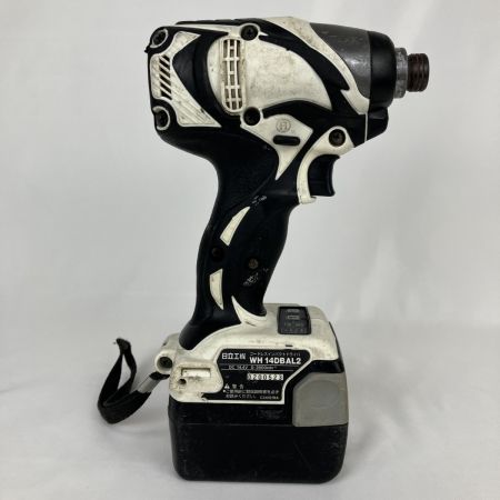 ЗЗ HITACHI 日立 14.4v インパクトドライバ バッテリーx2 充電器 ケース付 WH14DBAL2 ホワイト×ブラック