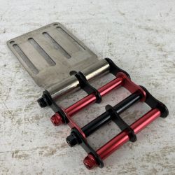 ЗЗ KNICKS (2) チタンベルトループ チェーン金具付 TIT-15L シルバー×レッド×ブラック Cランク