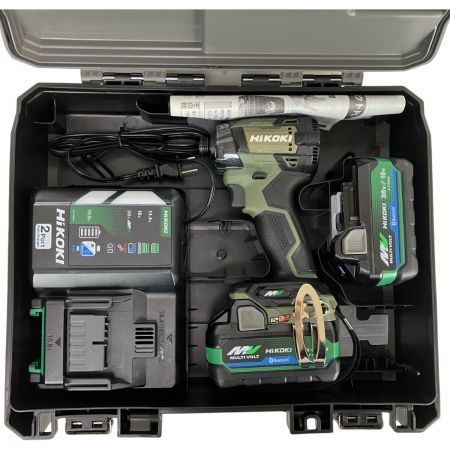  HiKOKI ハイコーキ 36v インパクトドライバ バッテリーx2 充電器 ケース付 WH36DD フォレストグリーン