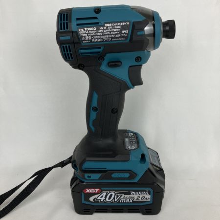 ЗЗ MAKITA マキタ 40V 充電式インパクトドライバ 充電器 バッテリー×2 ケース付 TD003GRAX ブルー