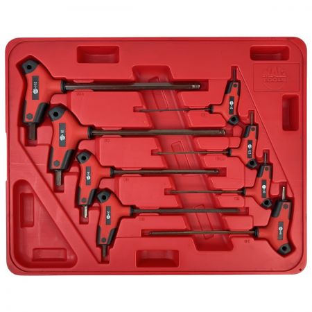 ЗЗ MAC TOOLS マック メトリックTハンドルスピードヘックスレンチ 8本セット トレー付き SHKTBM8PT レッド