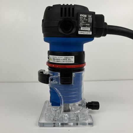 ЗЗ RYOBI リョービ 100v トリマー ガイド 取説 別売ビットセット付 MTR-42 ブルー