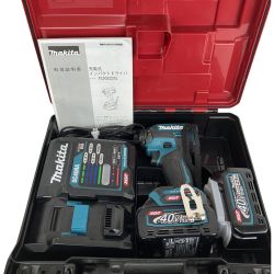 ЗЗ MAKITA マキタ 40V 充電式インパクトドライバ 充電器 バッテリー×2 ケース付 TD002GRDX ブルー Aランク