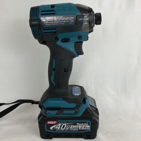 ЗЗ MAKITA マキタ 40V 充電式インパクトドライバ 充電器 バッテリー×2 ケース付 TD002GRDX ブルー