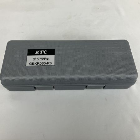 ЗЗ KTC ケーティーシー 差込角9.5ｍｍ 12-60N.m デジタルトルクラチェット USBケーブル ケース付 GEKR060-R3 ブラック
