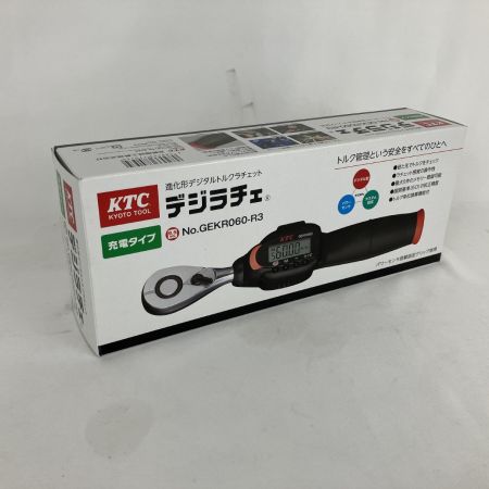ЗЗ KTC ケーティーシー 差込角9.5ｍｍ 12-60N.m デジタルトルクラチェット USBケーブル ケース付 GEKR060-R3 ブラック