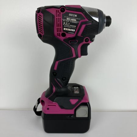ЗЗ HITACHI 日立 14.4V 充電式インパクトドライバ 充電器 バッテリー×2 ケース付 WH14DDL ブラック×ピンク