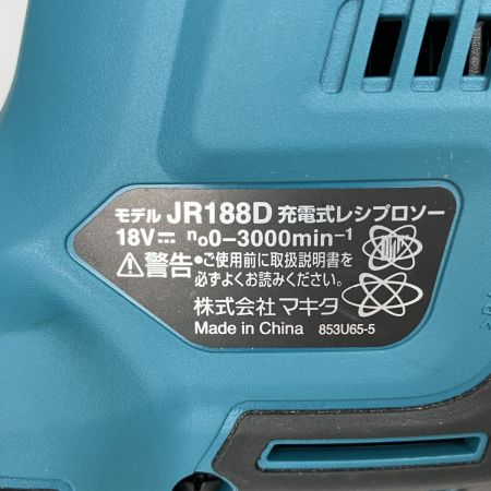 ЗЗ MAKITA マキタ 18V 充電式レシプロソー 取説 ケース付 バッテリー、充電器なし JR188D ブルー