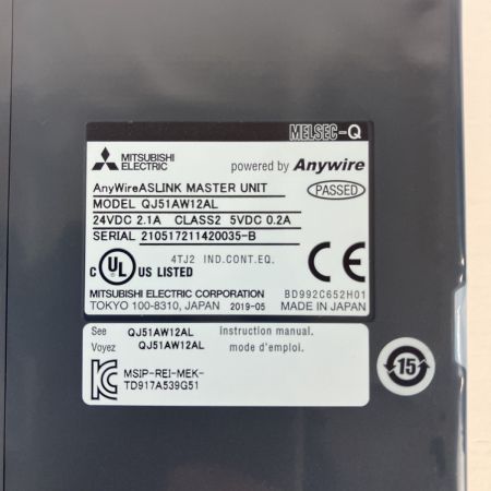 ЗЗ MITSUBISHI ミツビシ シーケンサ マスタユニット QJ51AW12AL