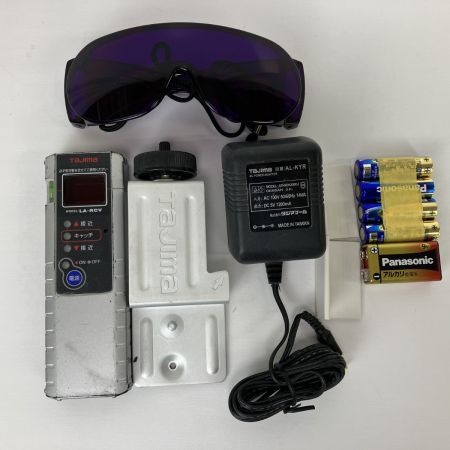 ЗЗ TAJIMA タジマ 単三電池4本 赤色レーザー レーザー墨出し器 受光器 ACアダプタ ケース付 AL-KYRJ グレー×ブラック