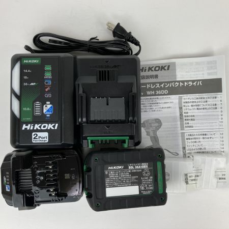 ЗЗ HiKOKI ハイコーキ 36V 充電式インパクトドライバ 充電器 バッテリー×2 ケース付 WH36DD フォレストグリーン