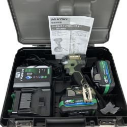 ЗЗ HiKOKI ハイコーキ 36V 充電式インパクトドライバ 充電器 バッテリー×2 ケース付 WH36DD フォレストグリーン Sランク