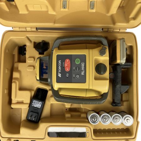  TOPCON 赤色レーザー ローティングレーザー 受光器 三脚 単一電池x4 ケース付 RL-H4C イエロー