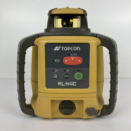  TOPCON 赤色レーザー ローティングレーザー 受光器 三脚 単一電池x4 ケース付 RL-H4C イエロー