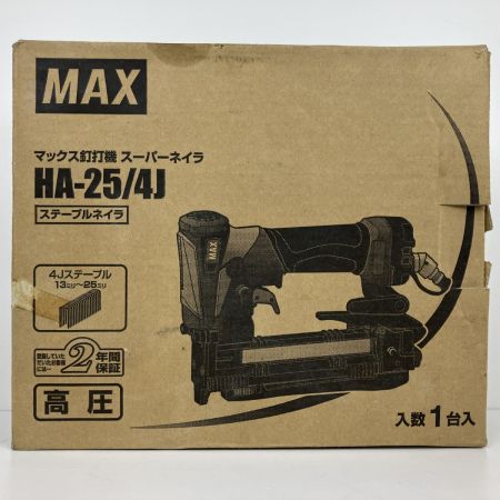 ЗЗ MAX マックス 25mm 高圧 エアタッカ 取説 外箱付 HA-25/4J ブラック×レッド