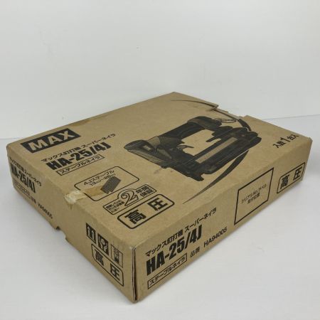 ЗЗ MAX マックス 25mm 高圧 エアタッカ 取説 外箱付 HA-25/4J ブラック×レッド