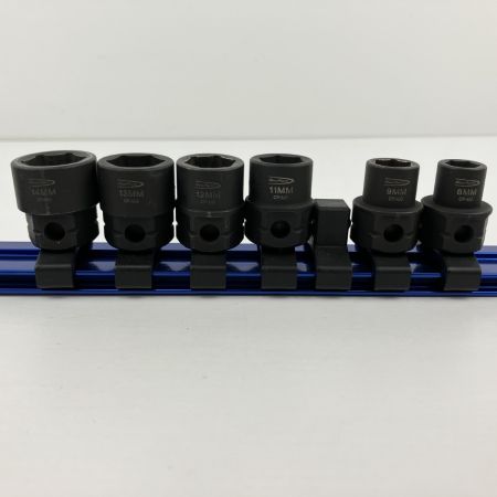 ЗЗ Blue Point 3/8スタッビーインパクトソケットセット 11個+ホルダー付 10ｍｍ欠品 212BLPRFMIM ブラック×ブルー