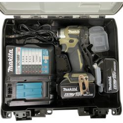 ЗЗ MAKITA マキタ 18v インパクトドライバ バッテリーx2 充電器 ケース付 TD173D オリーブ Bランク