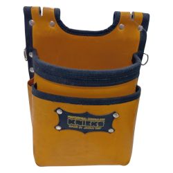 KNICKS KGC-201BA 山吹色 腰袋 程度B 外箱付 グローブ革建築用2段 使用感有 グローブ革建築用2段 バリスティック縁巻 Bランク