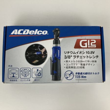ЗЗ ACDelco 10.8V 60N.m 差込角9.5mm ラチェットレンチ 充電器 バッテリー×1 外箱付 ARW1209 ブルー