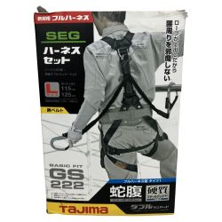 ЗЗ TAJIMA タジマ Lサイズ フルハーネス型安全帯 蛇腹ダブルランヤード 外箱付 A1GSLJR-WL2BK ブラック Sランク