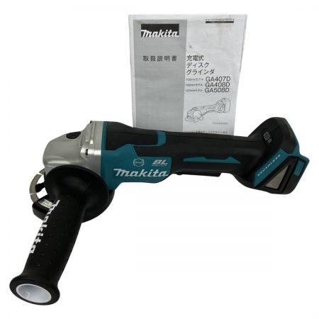 ЗЗ MAKITA マキタ 18V 100ｍｍ 充電式ディスクグラインダー 取説付 バッテリ・充電器なし GA408D ブルー